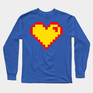 SUPER PIXEL HEART Long Sleeve T-Shirt